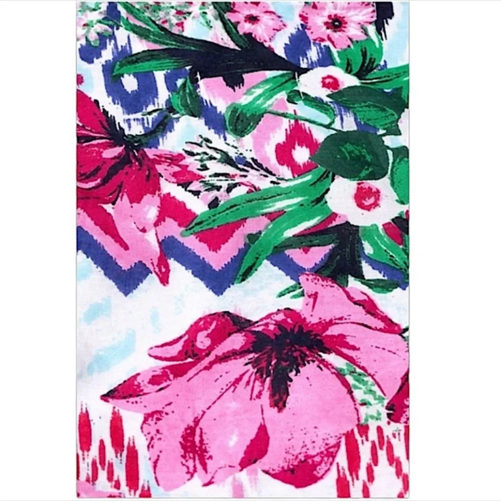Tropical Pink Aloha Full Zip Floral Market Hobo Bag New